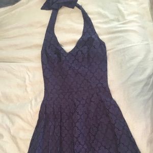 Navy Blue Lilly Pulitzer Halter Top Dress